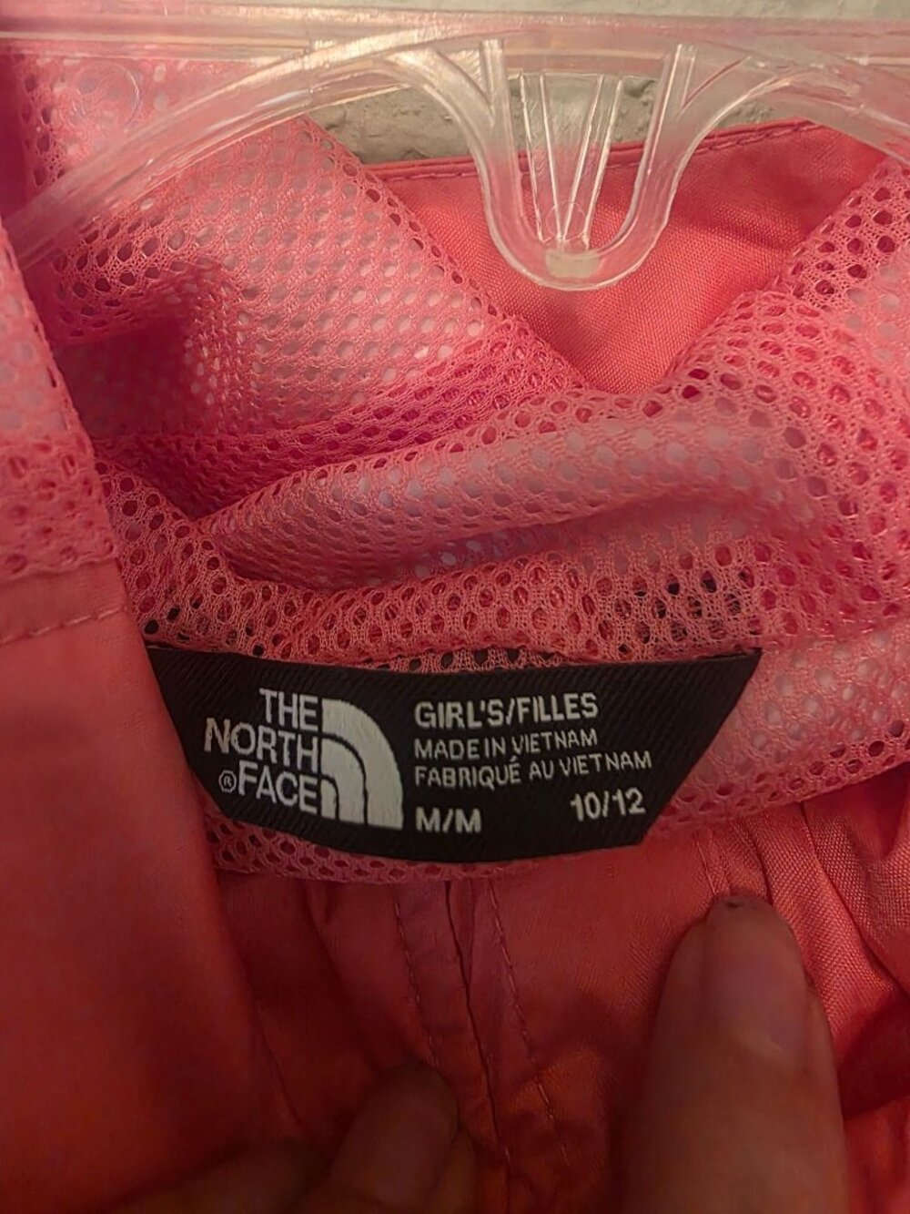 The North Face Girls Pink Dryvent Hooded Windbreaker Rain Jacket 10 12 - EUC - Picture 5 of 5
